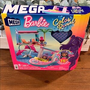 NWT Barbie Mega Color Reveal Dolphin Adventure Set - Pink and Blue